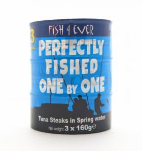 Fish 4 Ever tuna steaks in spring water (triple pack) 160g