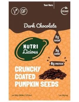 Nutri Dark Chocolate Coated Pumpkin Seeds 30g