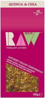 Raw Health Organic Ancient Grain - Quinoa, Buckwheat, Crispbread 90g